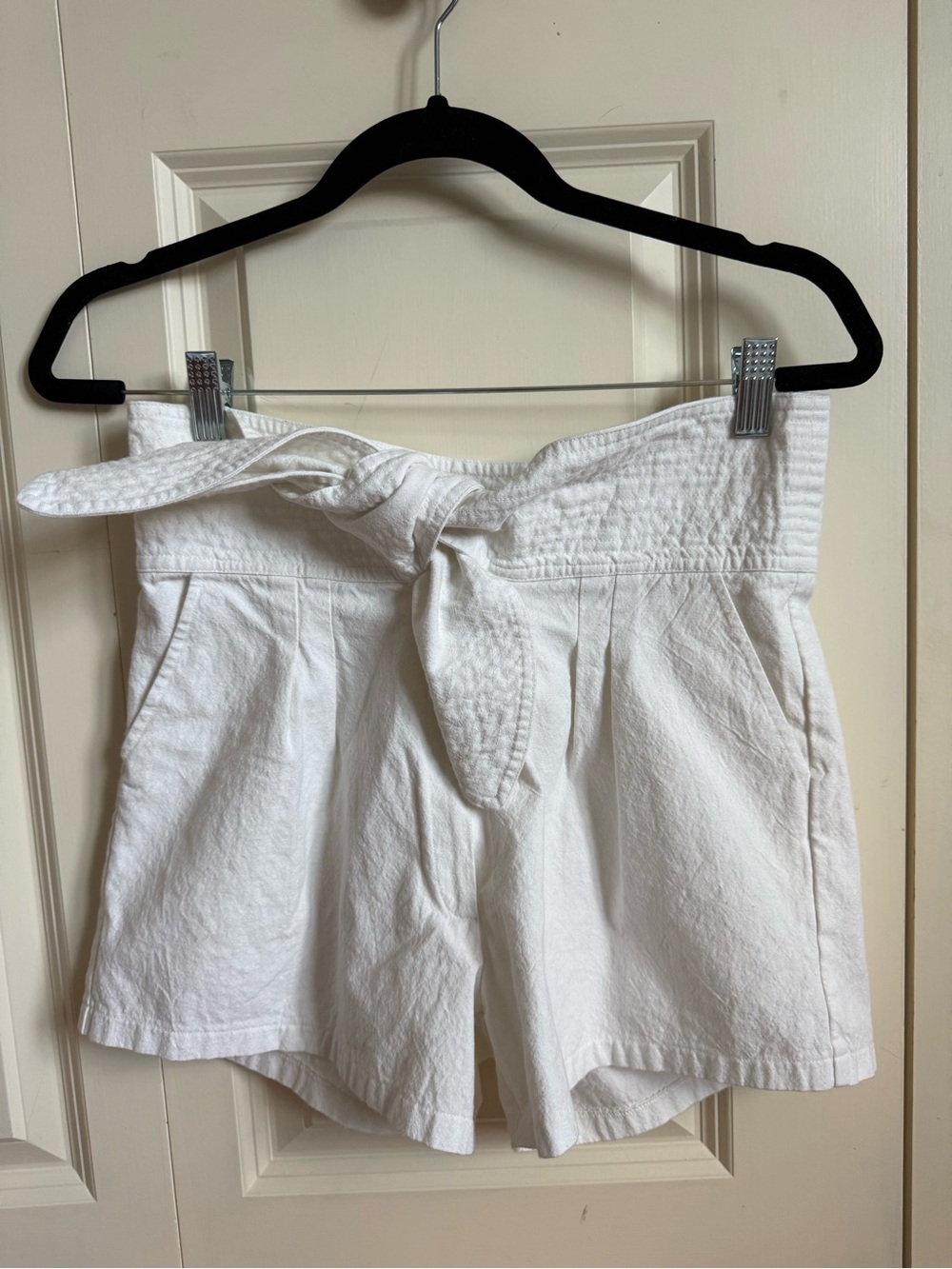 Free People One Viola High-Waist Tie-Waist Women’s Shorts - White